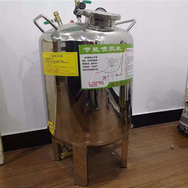 20 L Semprotan Lem Pneumatik Barel Semprotan Perekat 304 Ember Bertekanan Baja Tahan Karat Pistol Cat Dispenser Hemat Energi
