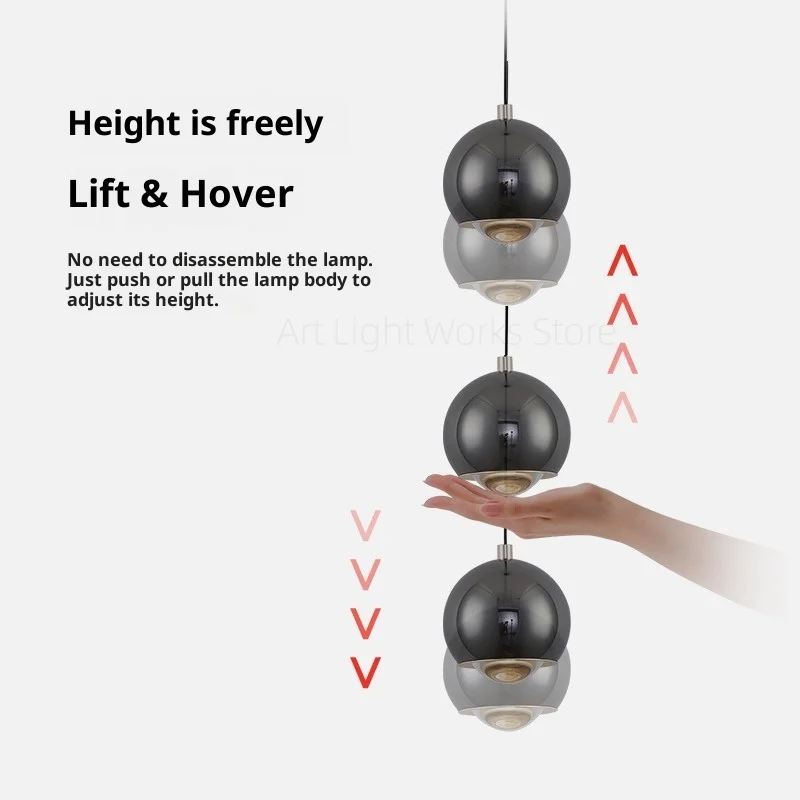 اليد تمتد تقلص مصباح رفع وتحوم رأس السرير قلادة صغيرة ضوء الحديثة الفاخرة الحد الأدنى غرفة نوم