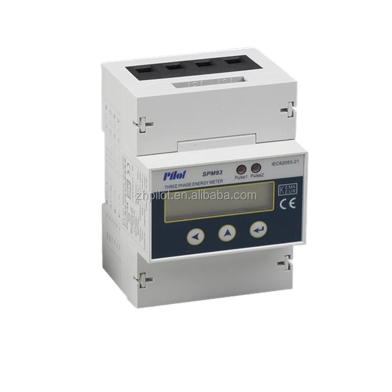 

2023 PILOT SPM93 RS485 kWh accuracy 35mm Din rail 3 phase 4 wire parameter measuring record power meter watt meter