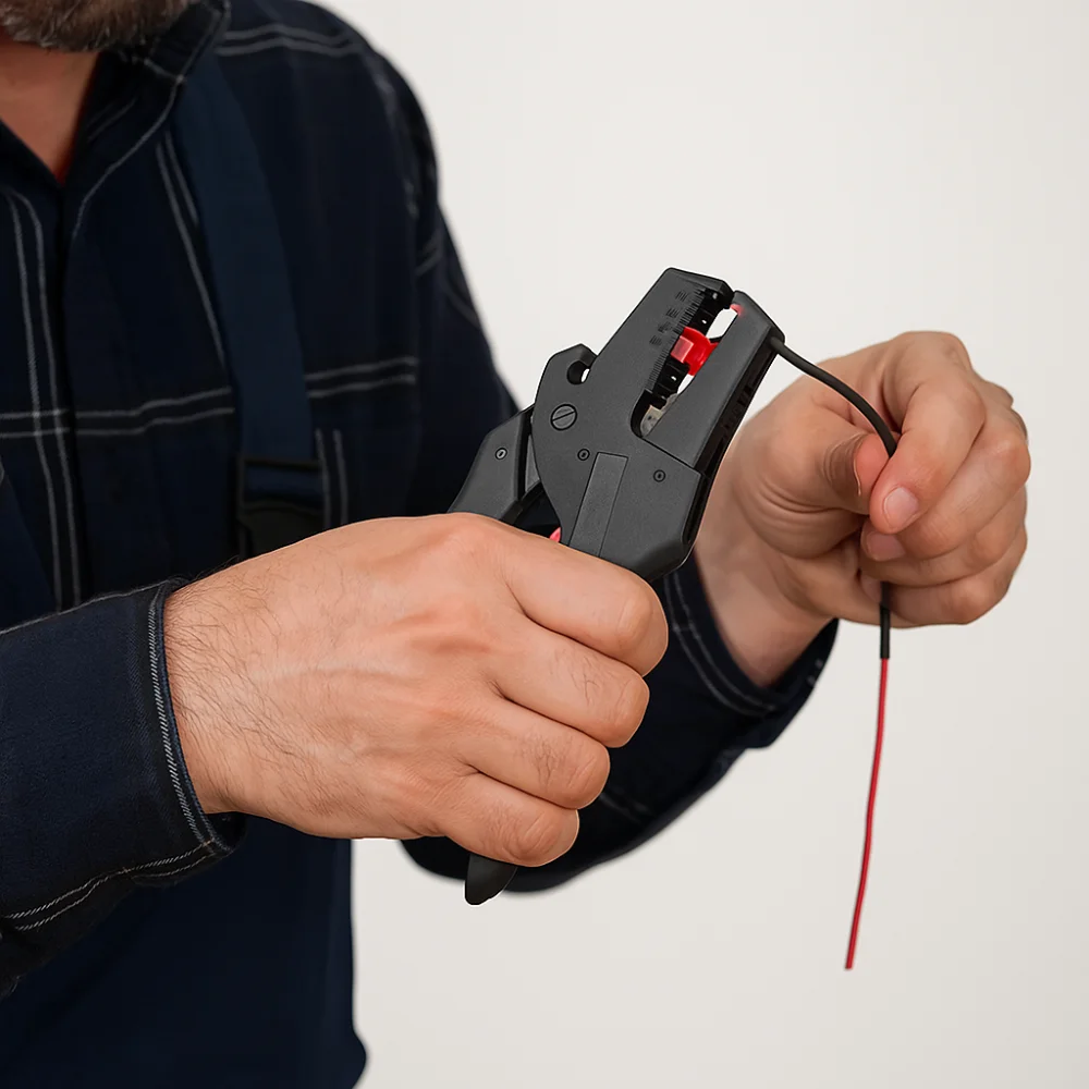 

Automatic Cutter Stripping Pliers 0.08-6mm Range Large opening Wire Strippe Stripping Labor-Saving Electricians Pliers