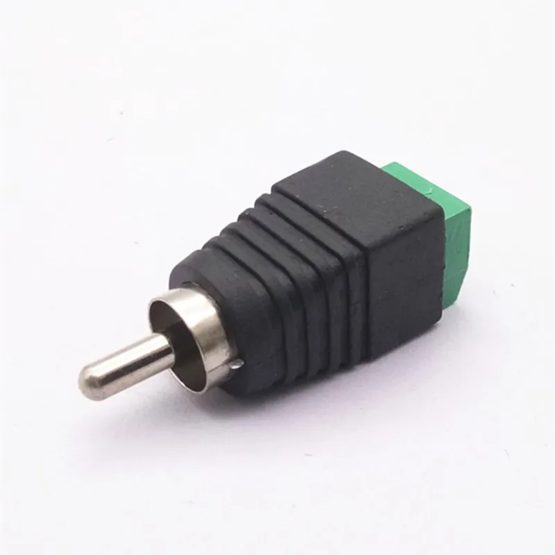 100PCS RCA Connectors Male Female Plug TO AV Screw Terminal Video AV Balun Adapter Connector solderless type for audio Speaker