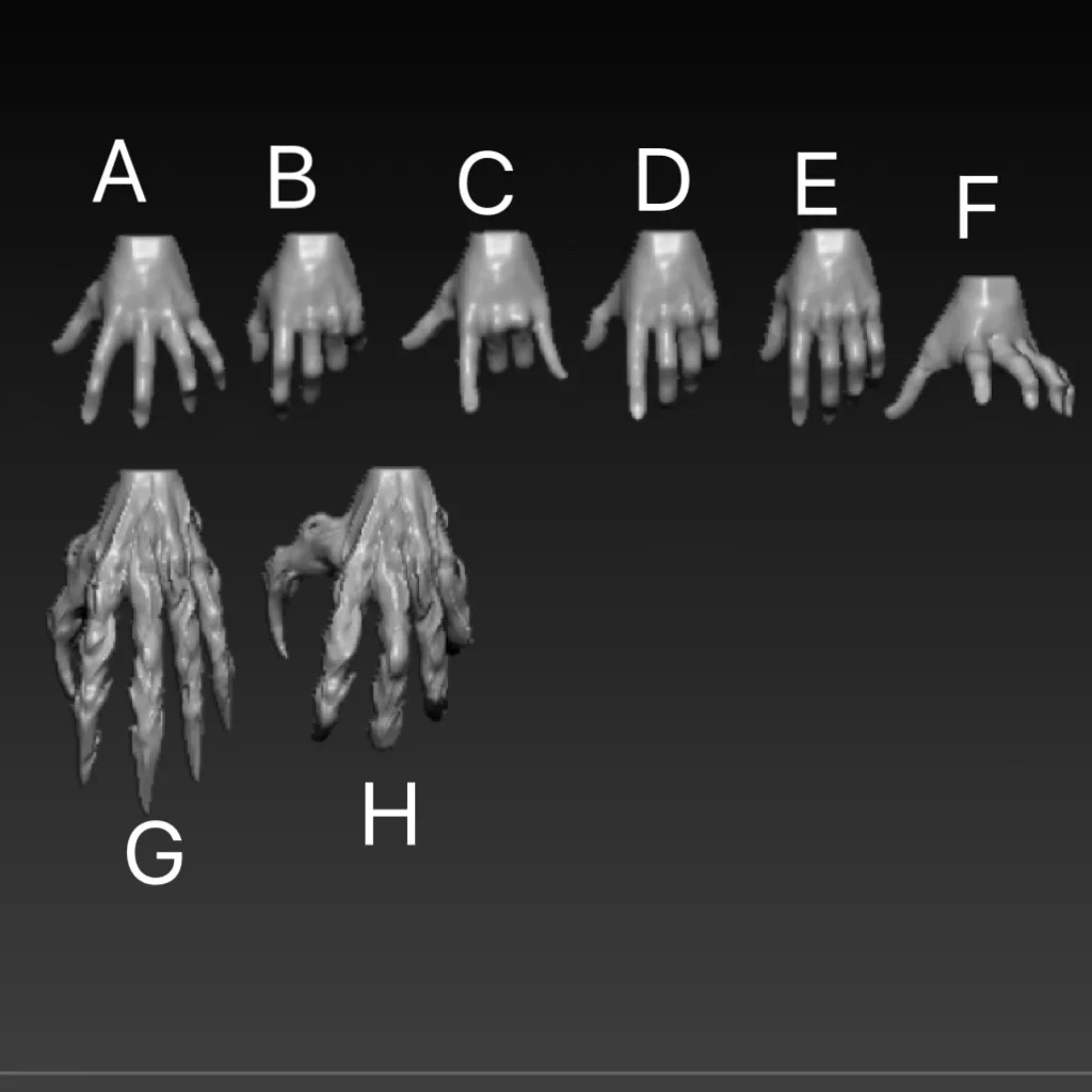 【30 días hechos】modelo sin pintar, simulación a escala 1/12, modelo de mano blanca, se vende en pares sin bola conjunta a juego para Romankey Ml