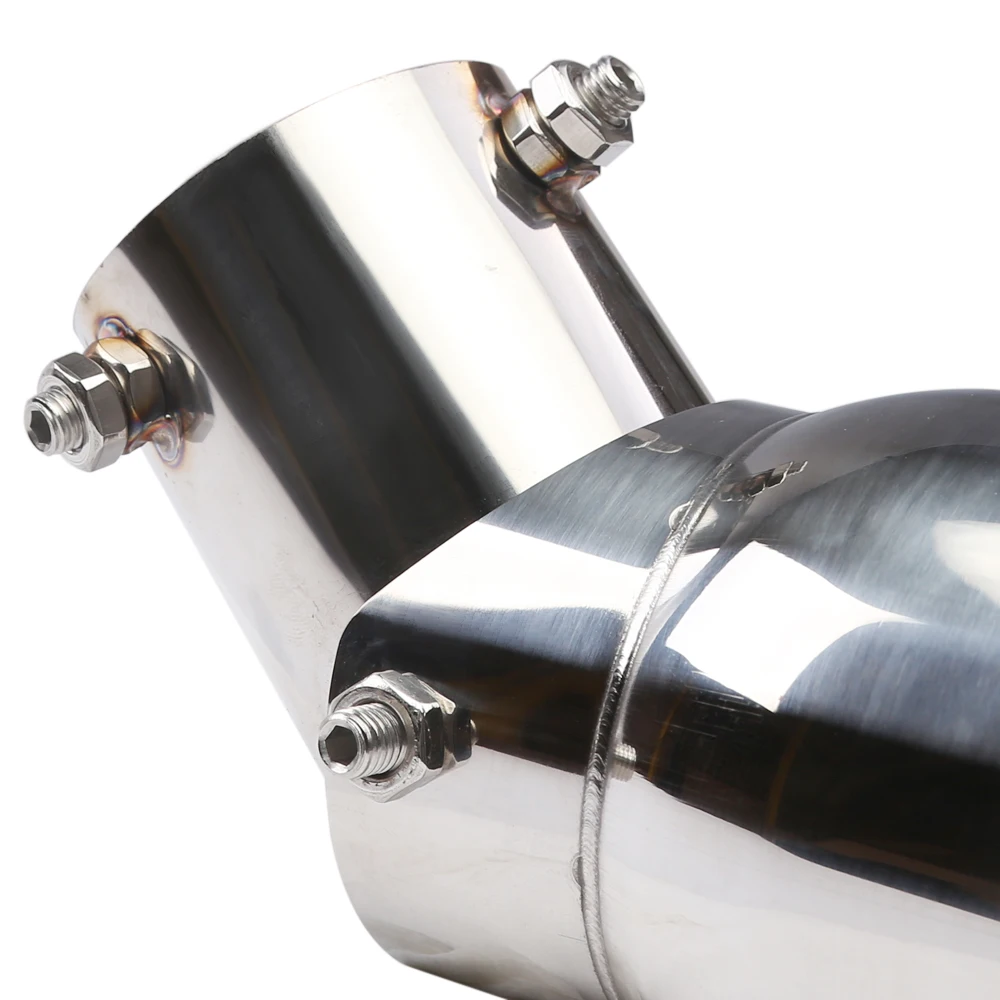 RVS Uitlaat Tip 63mm/3.5 "89mm Verstelbare Universele Fit voor Auto SUV Enkele Rolrand Uitlaatpijp Tip met Bolt-On
