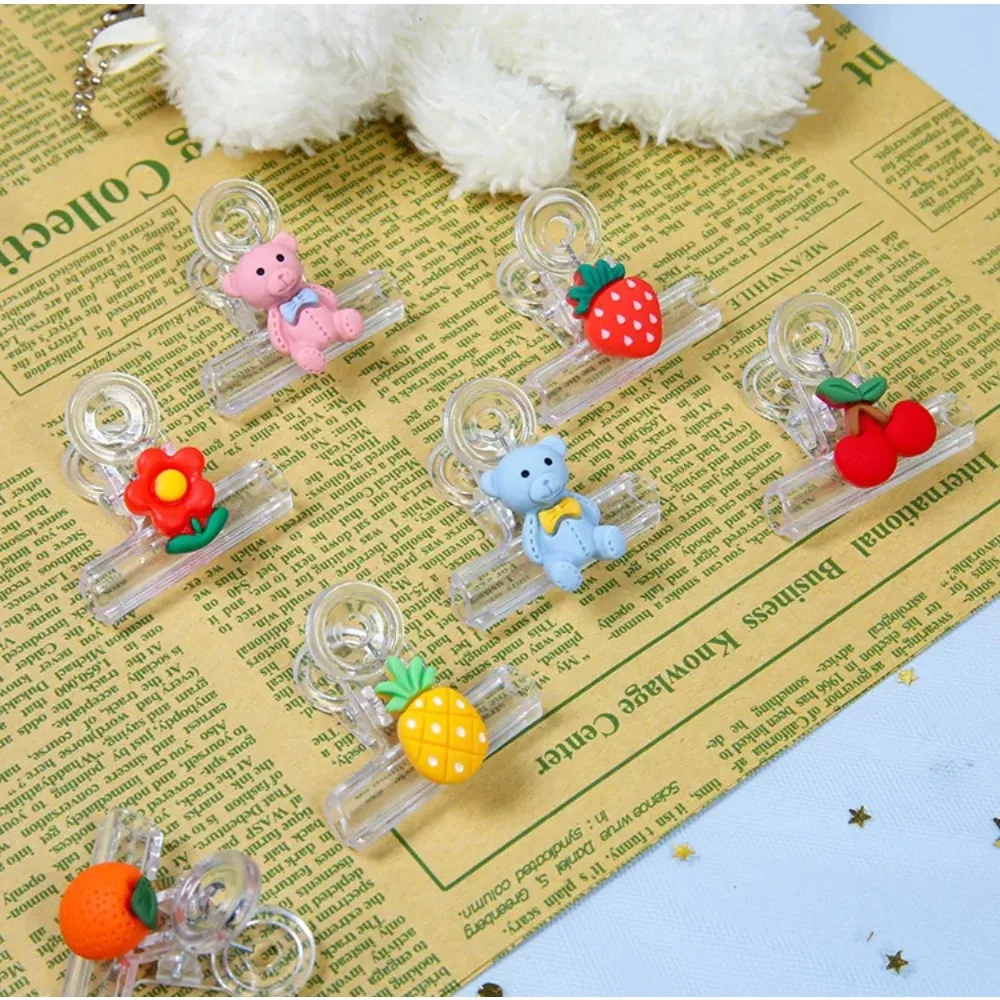 6/12 قطعة مقاطع الموثق شفافة الحيوان متعددة الوظائف لطيف دبابيس الورق الكرتون 16 أنماط الإشارات المرجعية حامل صفحة الفهرس #6