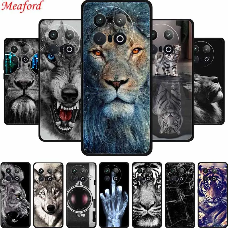 For Vivo iQOO 13 5G Case iQOO13 Phone Cover Lion Wolf Black Silicone Soft Cases For Vivo iQOO 13 Back Cover Case 6.82