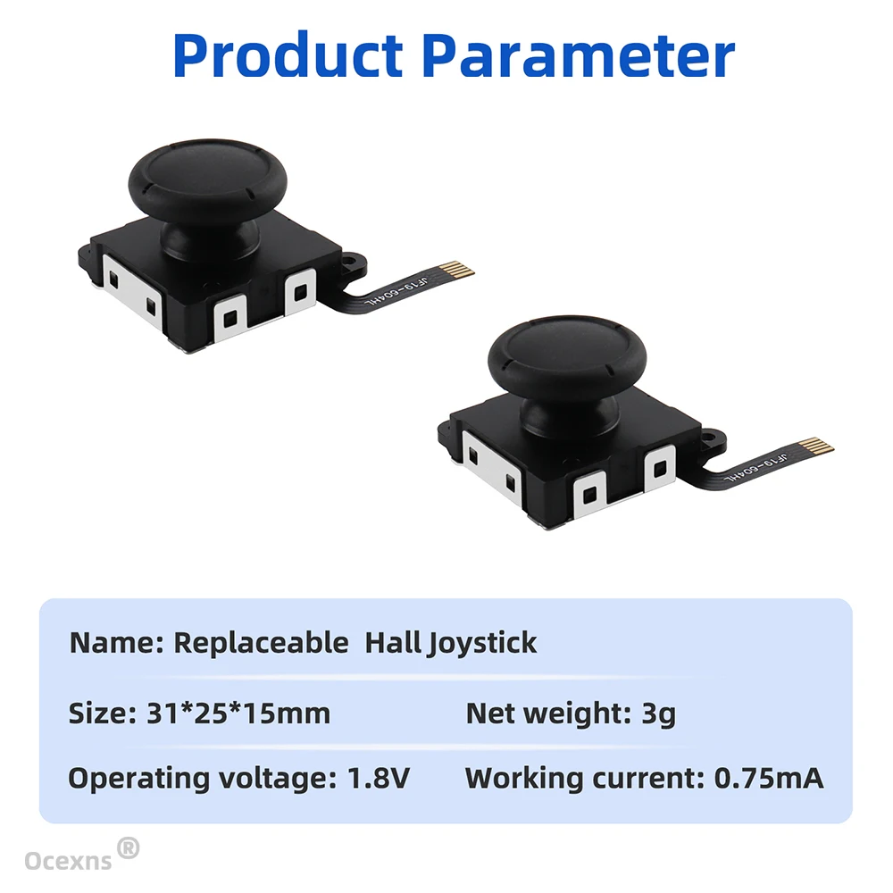 Replacement Hall Effect Joystick Analog Thumb Stick for Nintendo Switch/OLED/Lite Joycon No Drifting Repair Parts