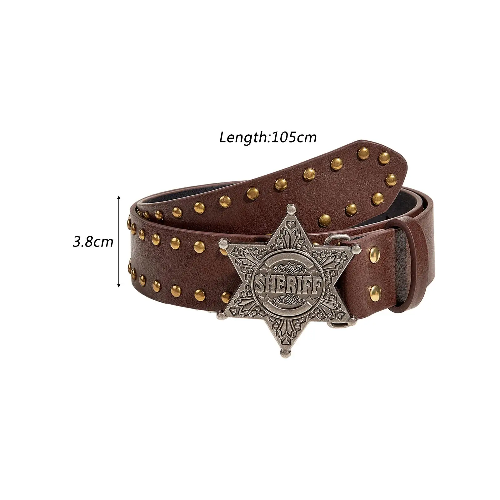 Dames PU lederen riem broek accessoires esthetische riem gotische westerse cowboy