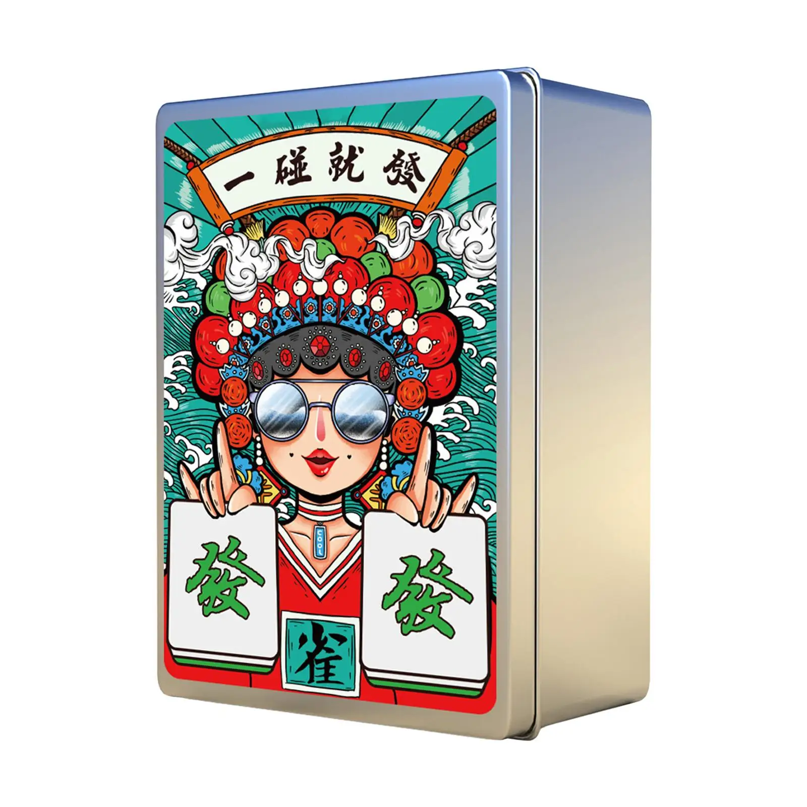 mAh Jongg Playing Cards Compact and Easy to Carry Travel Paper Card Traditional Games Table Game for Gathering Festival Dorm