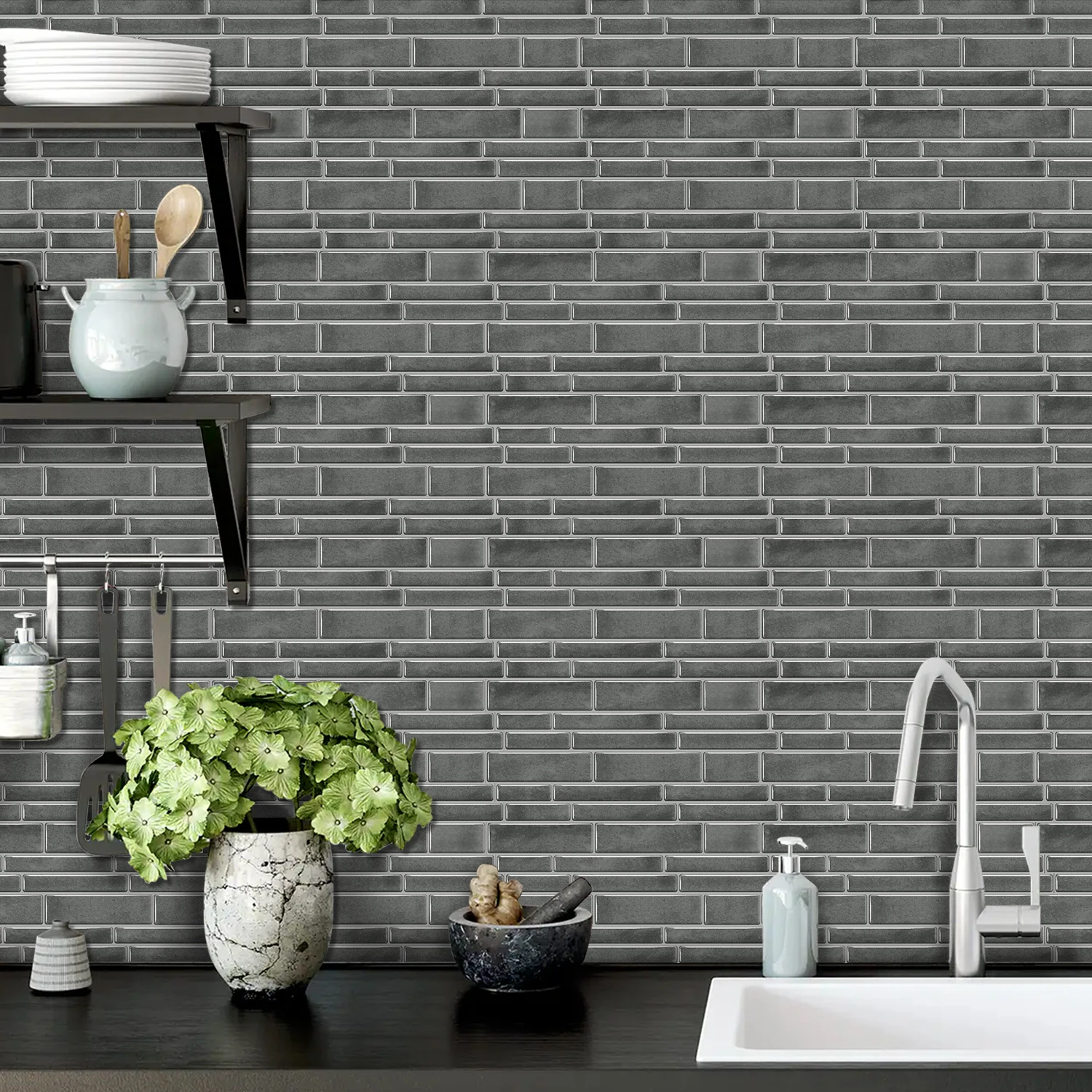

Peel and Stick Backsplash Tiles, Self-Adhesive 3D Subway Tile Stickers for Kitchen Bathroom (6/12/24/48 PCS)