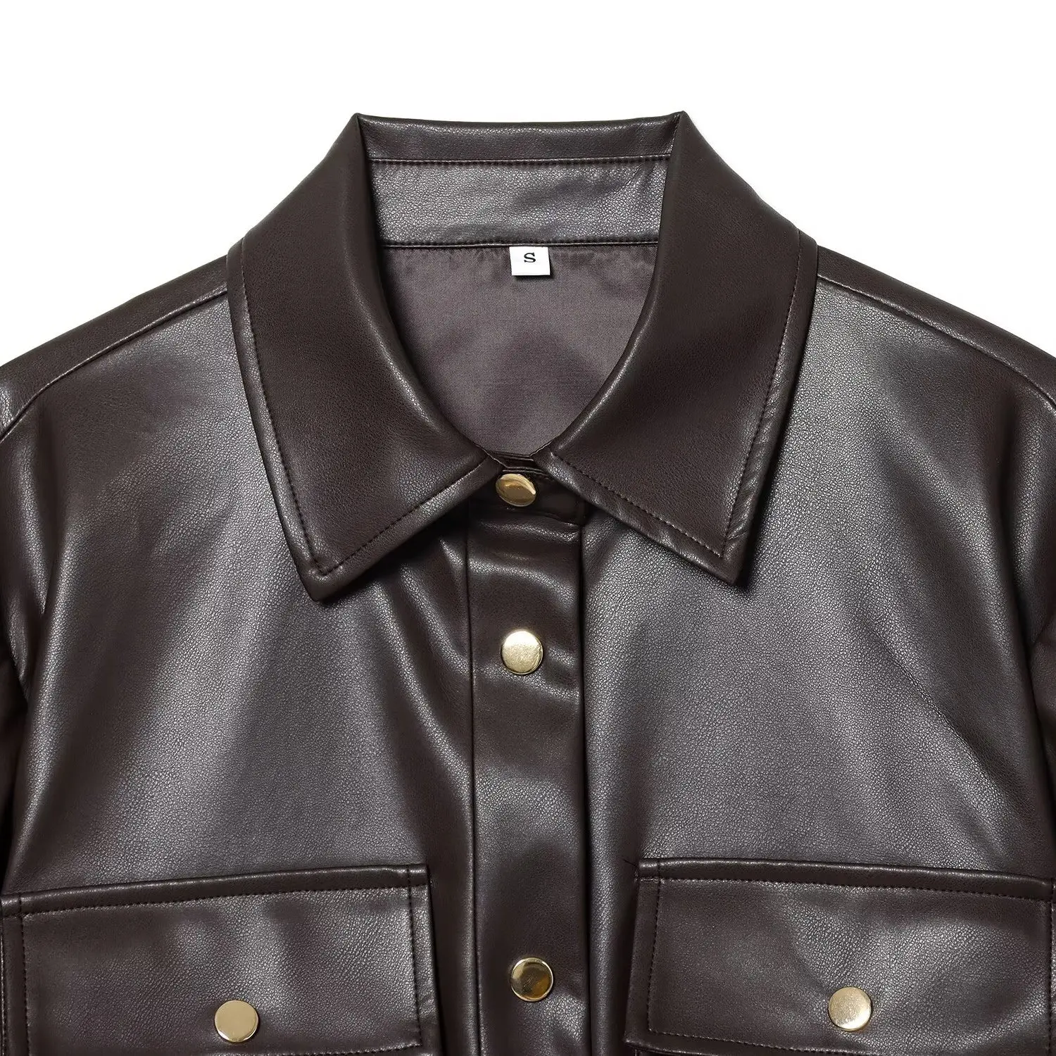 Faionable Long Leather Look Jaet con cintura Autunno New Sle Abbigliamento donna Versatile Sli Capispalla per Busin