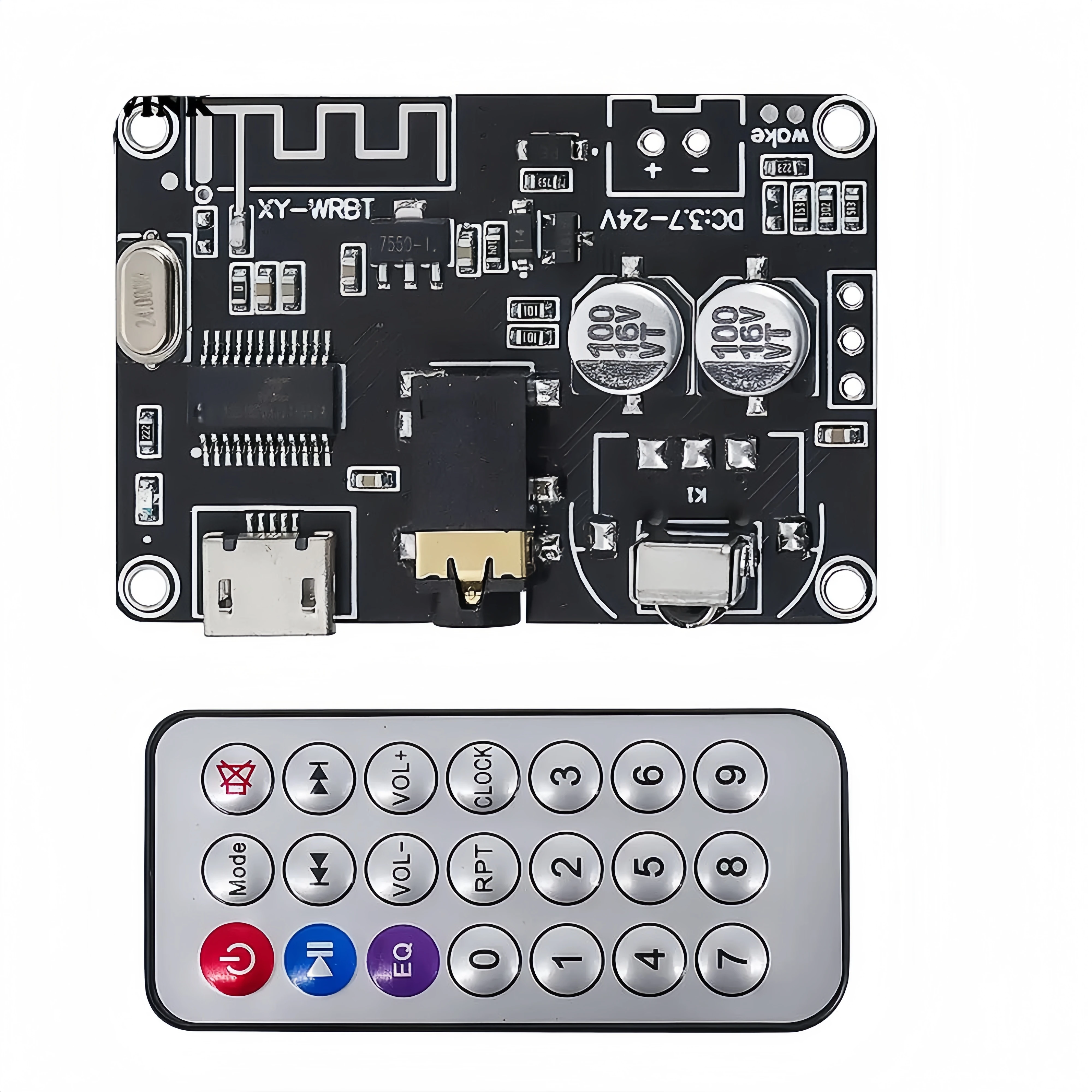 XY-WRBT DC 3.7-24V Wireless Bluetooth 5.0 Audio Receiver Decoders Stereo 3.5MM Audio Adapter For Amplifier Board