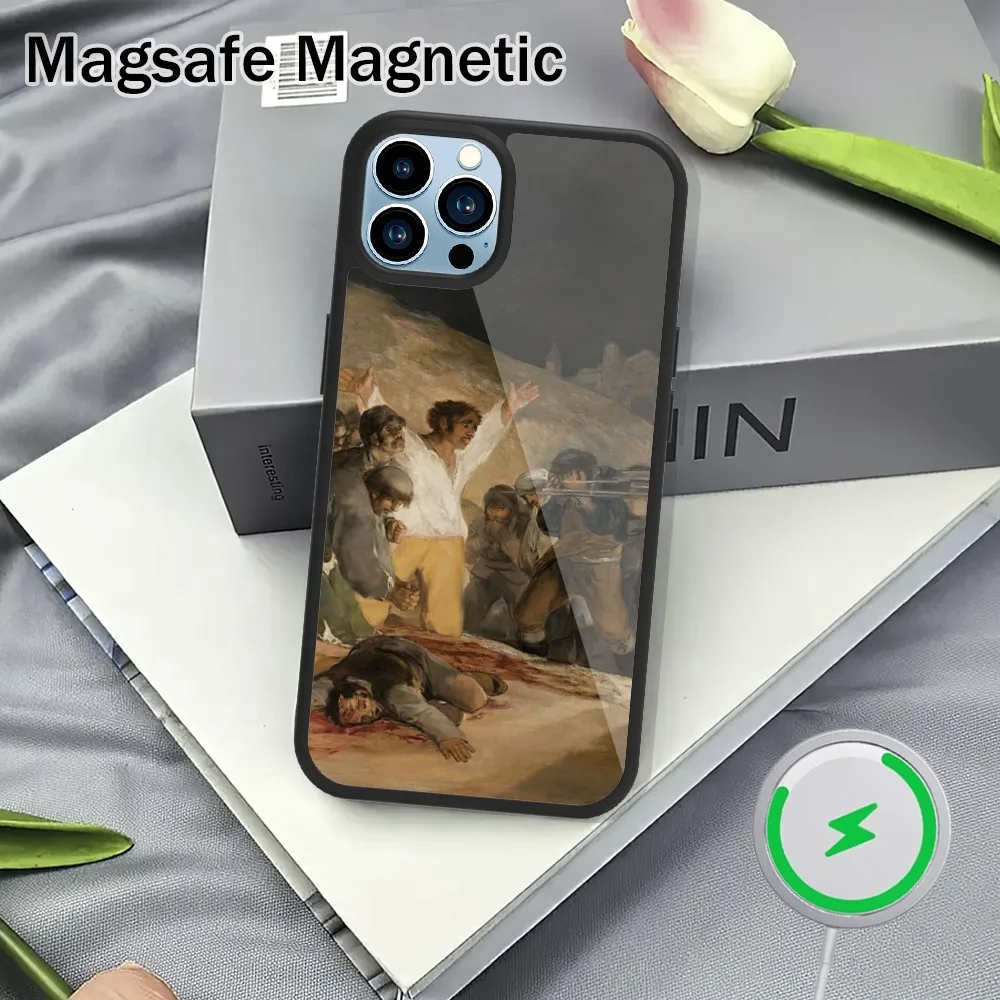 Spain Francisco Goya Art Phone Case For iPhone 15 14 13 12 11 Plus Pro Max Magsafe Magnetic Wireless Charging