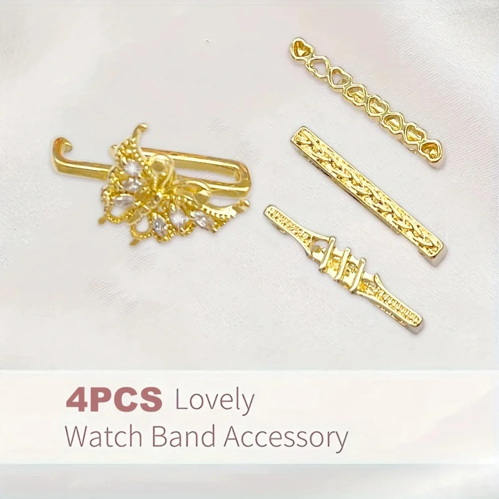 2026 New Rotating Fashion Butterfly Sparkling Diamond Love Watch with Ring Jewelry, Strap Hanging Decoration Compatible with Wat