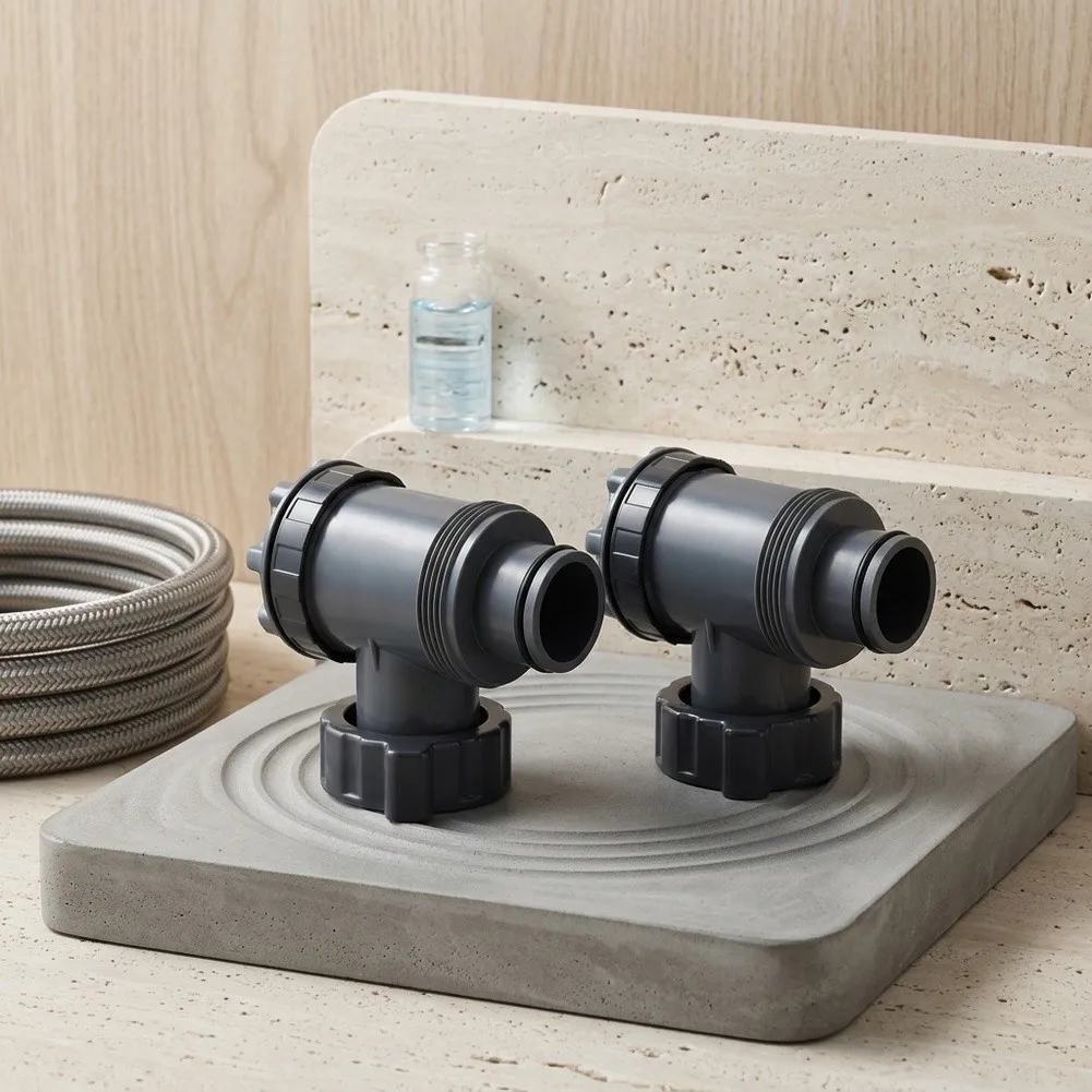2pcs Replacement On Off Plunger Valve for Swimming Pool Filter Pump Compatible with 38 Hose and 1-1/2 Inch Diameter Hoses
