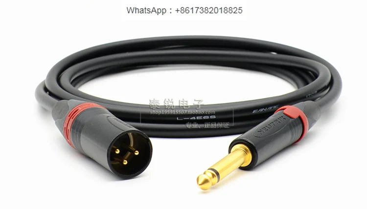 

6.35 conversion public university two core TS balanced microphone XLR instrument signal audio cable