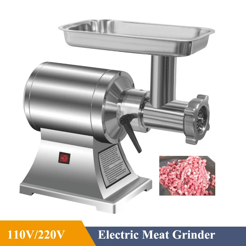 140Kg/H Electric Meat Mincer Grinder 1100W Commercial Kitchen Chopper 218R/Min Food Processor Sausage Maker Machine