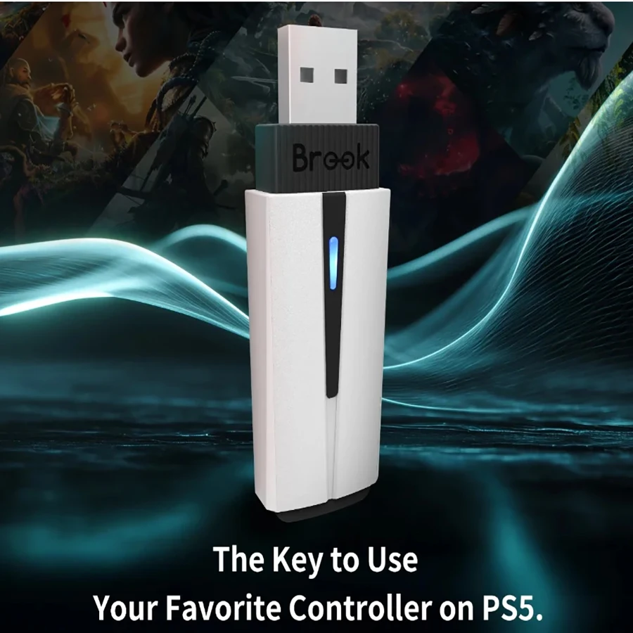 

USB-адаптер Brook Wingman P5 Unchain PS5, проводной/беспроводной преобразователь контроллера боевых палок для PS5/PS4/ПК (X-вход)