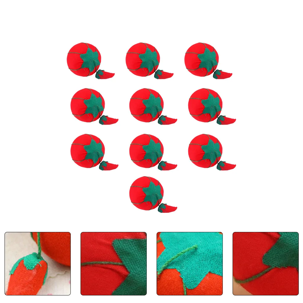 10 Pcs Tomato Cotton Needling DIY Sewing Pin Cushion Stitch Handcraft Tool Needle Patchwork