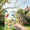 Welcome Birds Floral Friends Garden Flag 12x18 Inch Double Sided llz