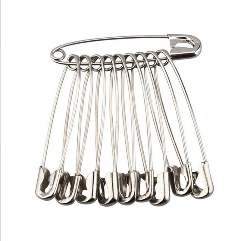 100Pcs/lot Silver Tone Safety Pins Stainless Steel Brooch Jewelry Small Safety Pin Brooch Craft for DIY Sewing Tools Accessories