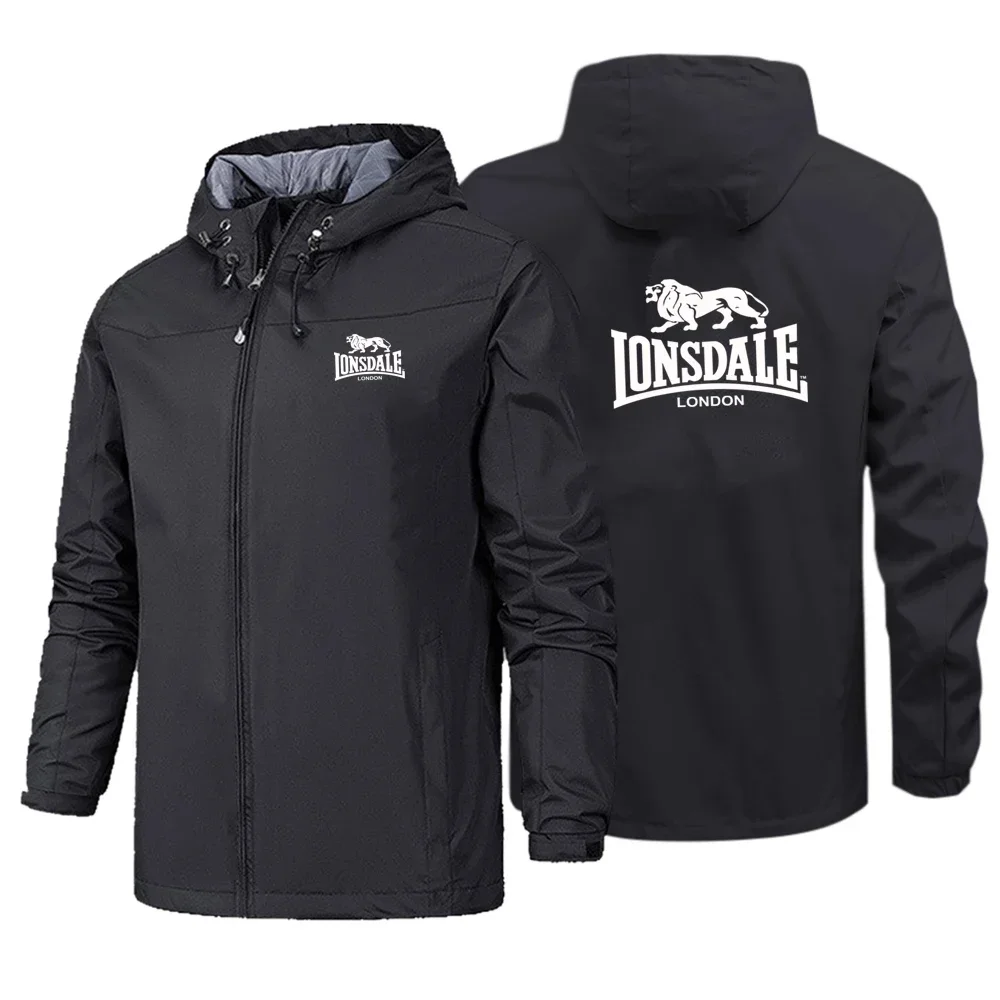 

Men's Hooded Windproof and Waterproof Outdoor Mountaineering Suit, Fitness Sweatshirt, Spring and Autumn Jacket Windbreaker