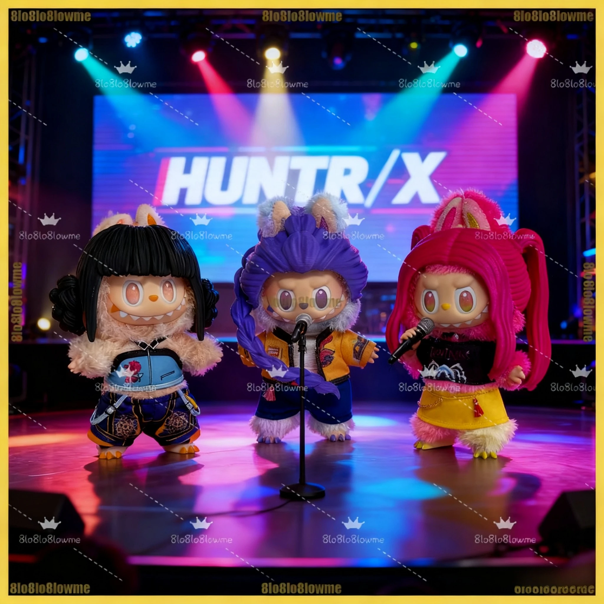 

Labubu Doll Clothes Cartoon KPop Demon Hunters Rumi Zoey Mira Costume with Hair Set Mini Plush Doll Clothing Accessories Gift