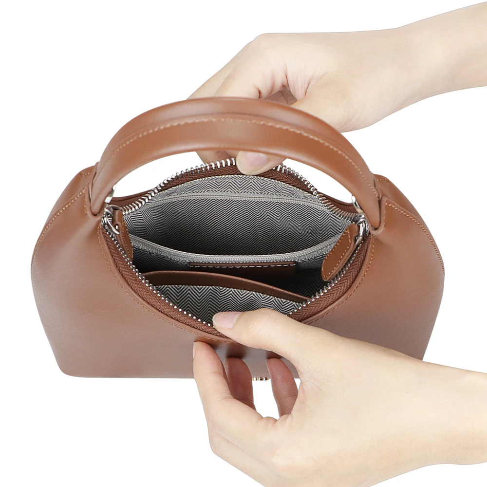 Royal Bagger แฟชั่น Mini กระเป๋าถือผู้หญิงหนังแท้ Crossbody กระเป๋าลําลองไหล่กระเป๋า 2601