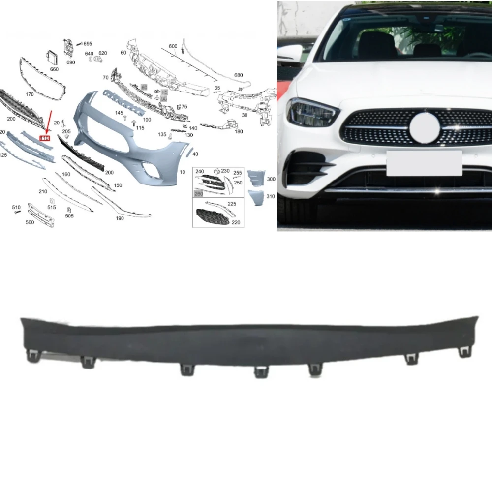 

Уплотнение центрального уплотнения переднего бампера A2138851707 для Mercedes Benz E-Class W213 C238 2021-2023 E300 E400 E450