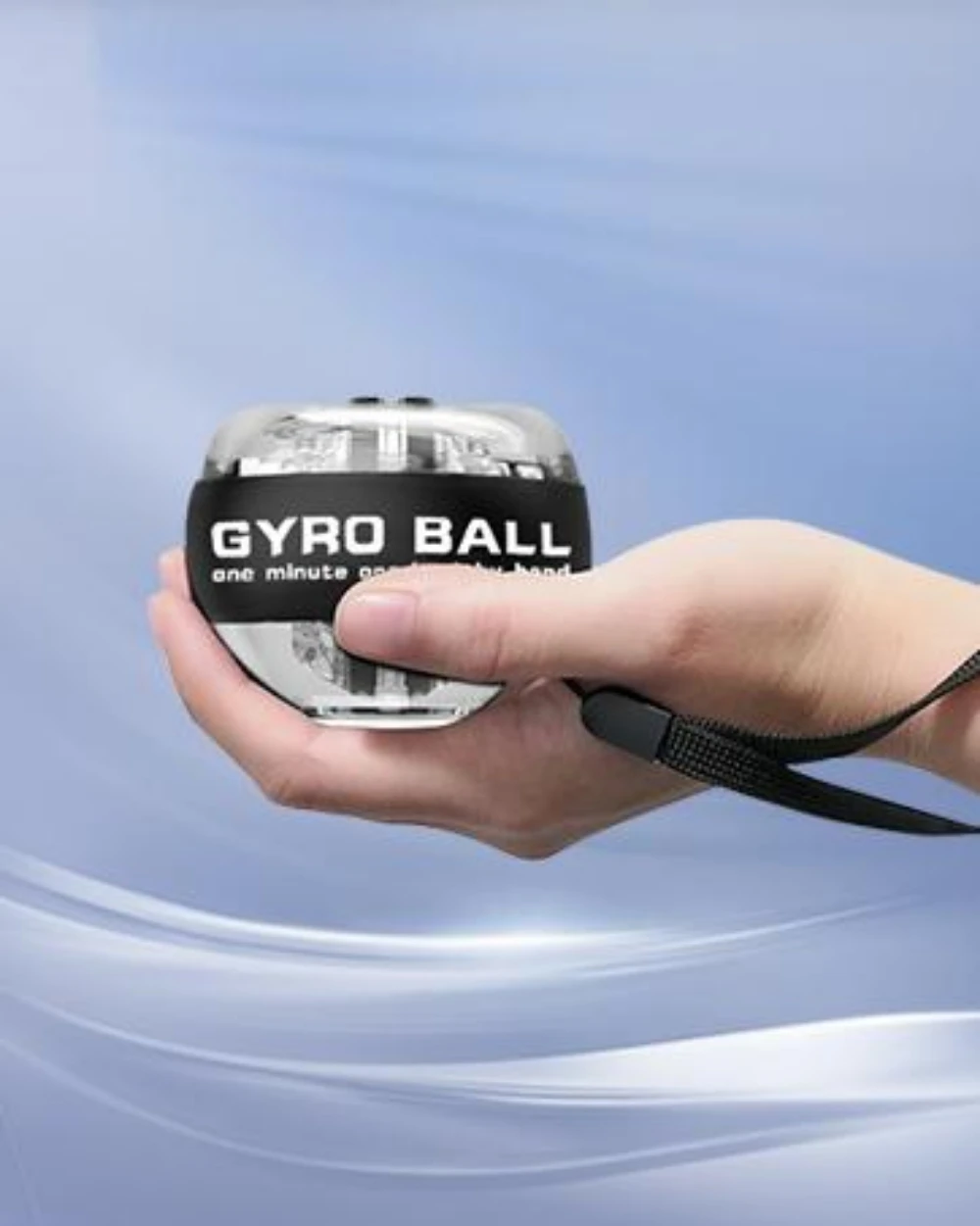 Gyro-Ball Handball Gyroskop mit Auto-Start für Handgelenk- und Unterarmtraining, Power-Ball zur Muskelstärkung mit 5-Farben-LED – Detail 3
