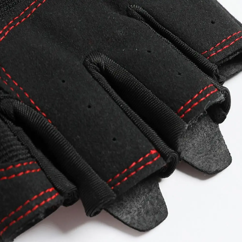 Verschleißfeste Motorradhandschuhe, Vintage-Rennhandschuhe aus Ziegenleder, rutschfeste, fingerlose Halbfingerhandschuhe