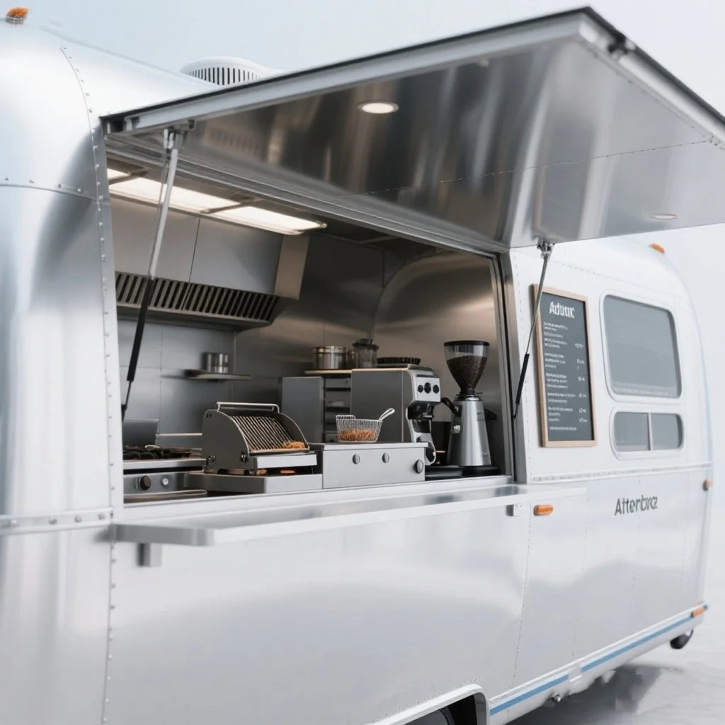 

Mobile Food Trailer Fully Equipped Remolques Pizza Burger Coffee Fast Food Truck with Full Kitchen for Sale