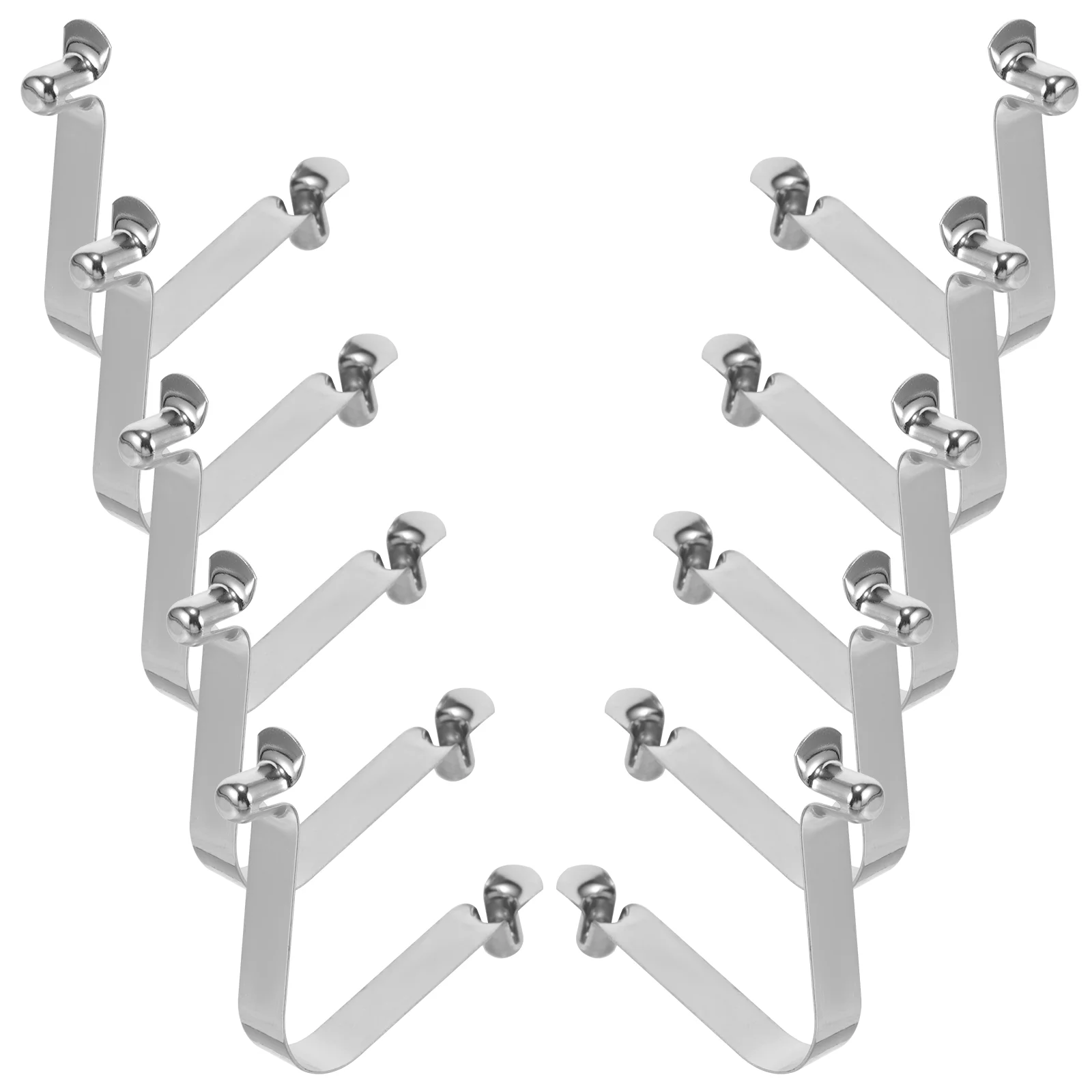 10 Pcs Double Head Telescopic Shrapnel Buckle Steel Kayak Paddle Spring Clips Snap