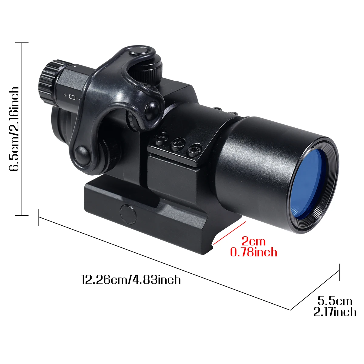 M2 Rood Groen Dot 3x44 Red Dot Optic Compact Riflescope 3.5X30 RGB Laser Sight Tri-verlichte tactische uitrusting voor Picatinny Rail - imagen 3