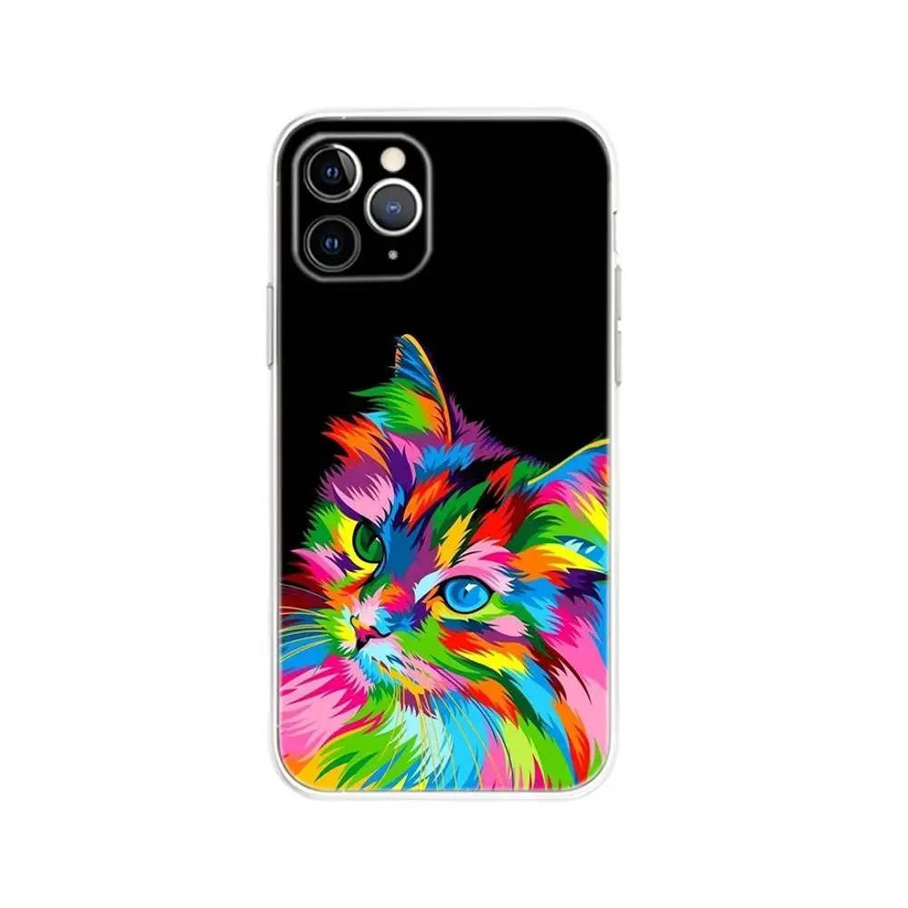 حافظة هاتف على شكل حيوانات ملونة للحياة البرية لهاتف آيفون 17,16,15,14,13,12, Mini,11,Pro,Max,Plus,Air,X,XR,XS,8,SE,2020, غطاء شفاف #4