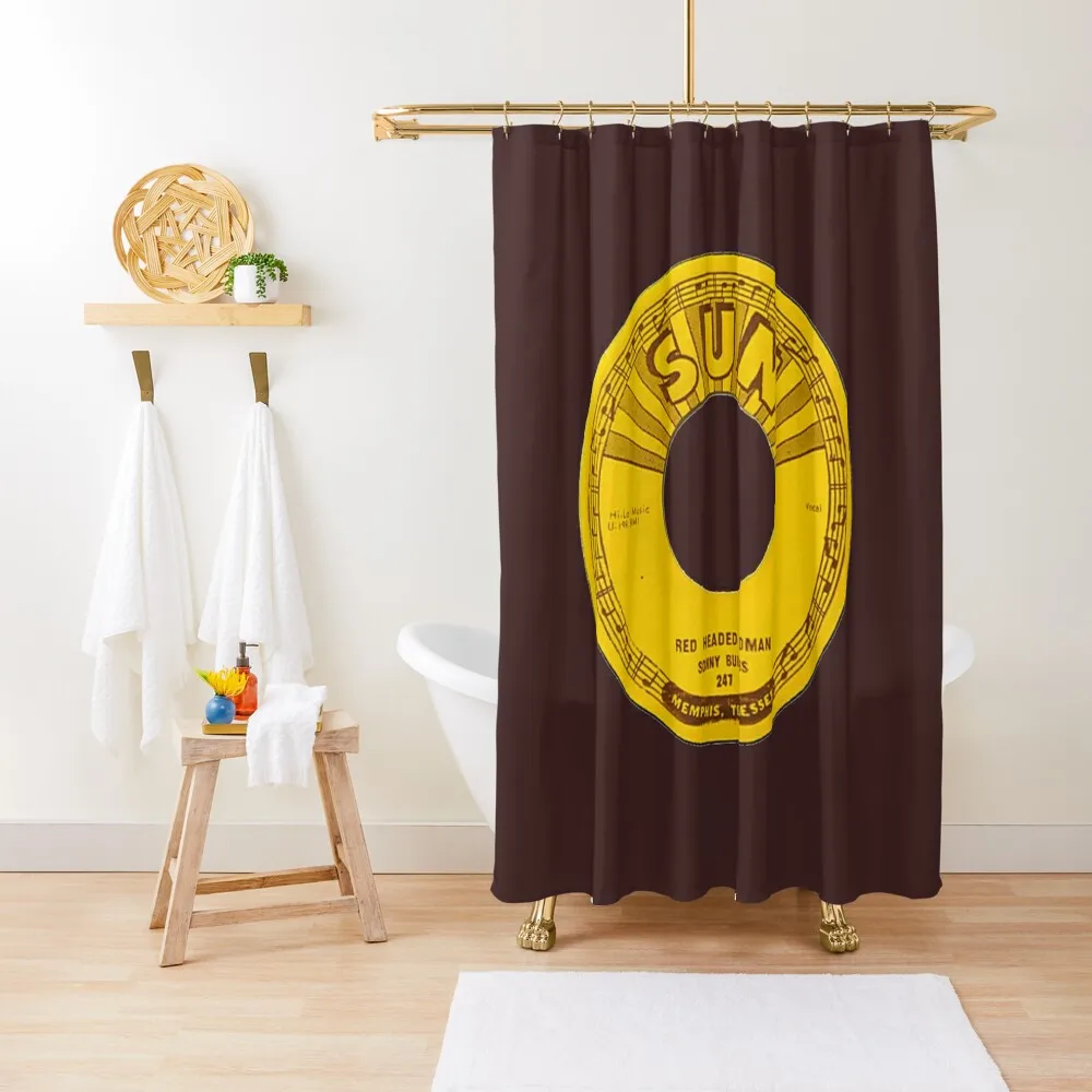 

Sun Records 45 label Shower Curtain Anime Shower For Bathroom Shower Waterproof Fabric Bathroom Curtain