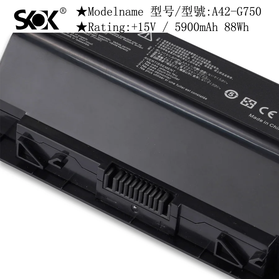 A42-G750 Battery Replacement for Asus G750 G750J G750JH G750JM G750JS G750JW G750JX G750JZ ROG Series 0B110-00200000M