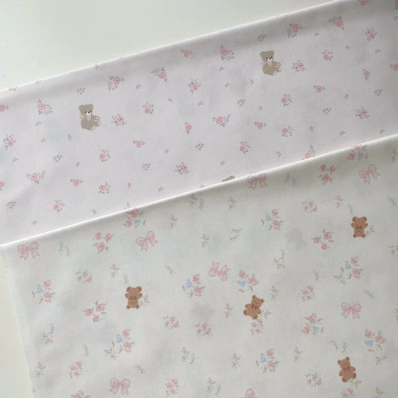 

Thin Cotton Fabric Pajamas Bed Sheets Pillowcases Dresses Handmade DIY Clothes Fabrics