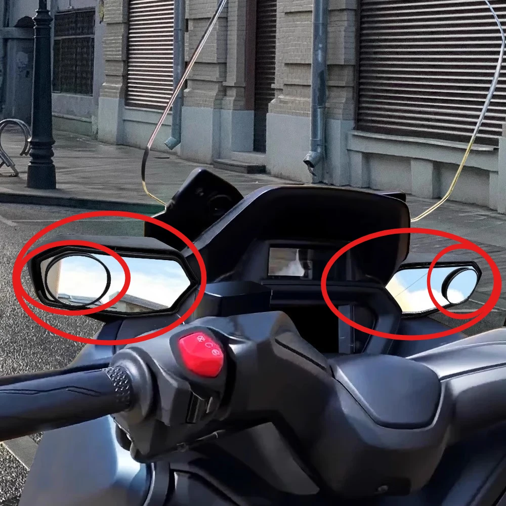 

Motorcycle rearview mirror with large field of view and small lens forward reflector for Yamaha XMAX300 XMAX 300 2023-2024