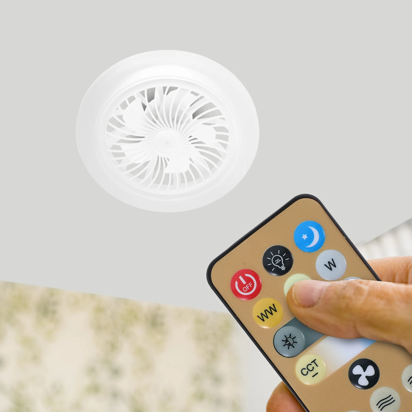 

E27 LED Bulb Quiet Compact Remote Control Adjustable Brightness Color Bedroom Dining Room Ceiling Lighting Fittings