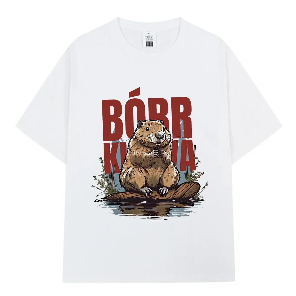 2026 Summer New Style Bober Kurwa Bobo High-Quality Fashion Casual Men's Round-neck Printed T-shirt