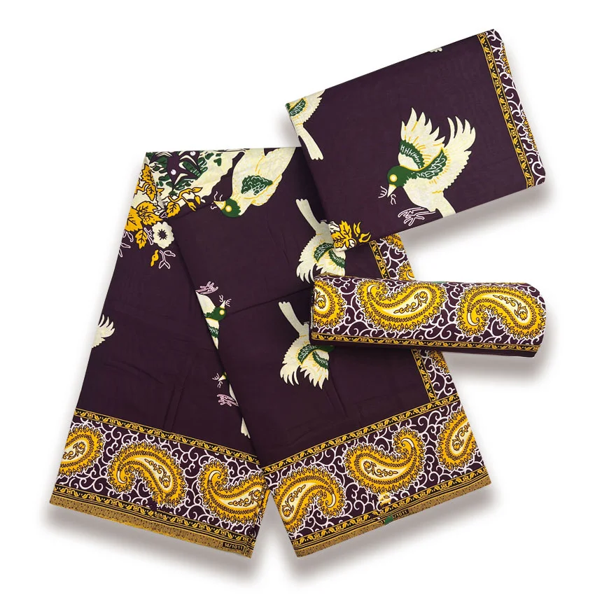 شمع أنقرة شمع 6 ياردات أفريقي 100% قطن أحدث قماش مطبوع شمع أفريقي مضمون حقيقي قماش حقيقي لفستان الحفلات #1