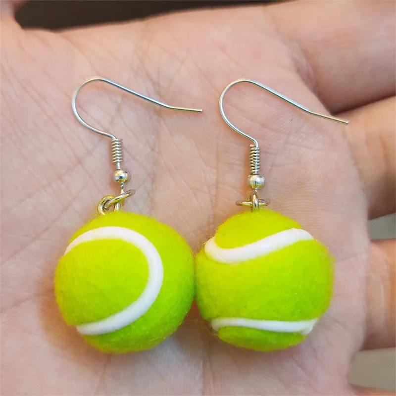 Tennis Earrings Creative Sport Women Personalized Jewelry Gifts Fashion Pendant Accessories 2cm