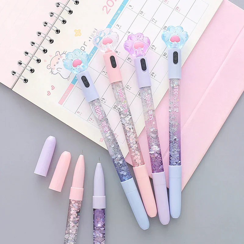 Girl Heart Net Red Luminous Quicksand Neutral Pen Cute Cute Magic Stick Student Creative Pen Simple
