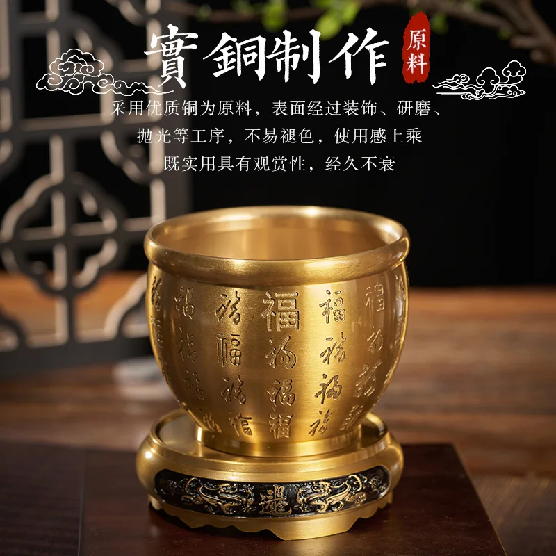 

Chinese Style Golden Cicada Pot Baifu Pot Pure Brass Cornucopia Rice Pot Pot Golden Toad Baifu Pot Decoration Ashtray Copper