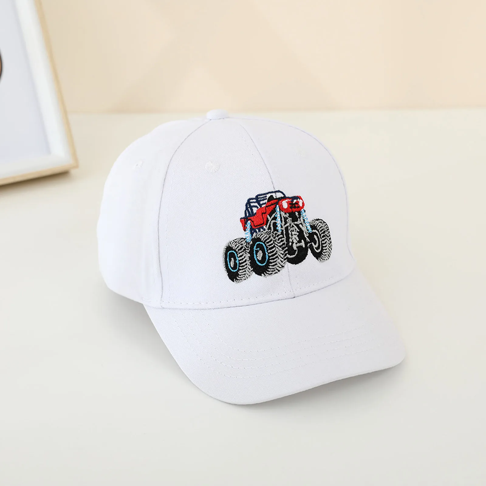 Kids Caps Baseball Hats Bulldozer Excavator Embroidered Boys Outdoor Summer Children Cap for 2-8Years Baby Sports Hats Sunscreen