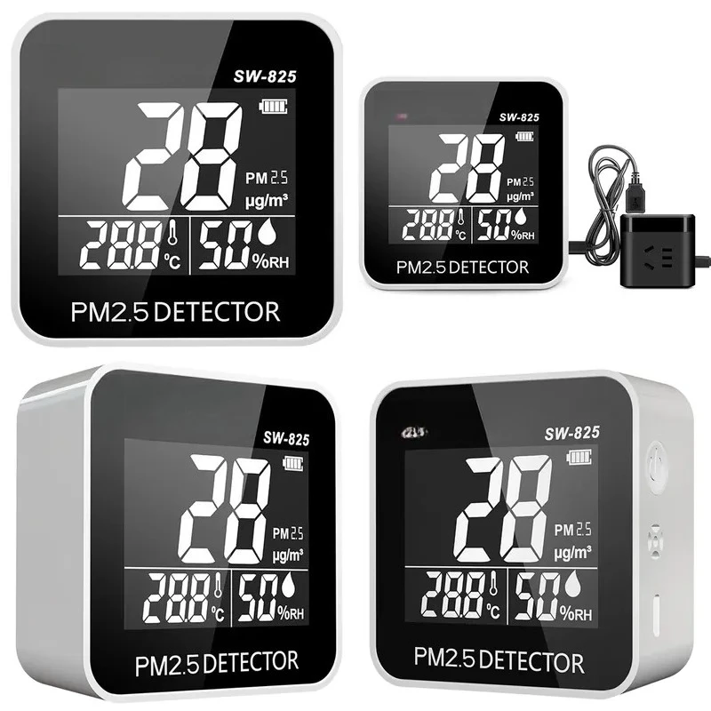 

PM2.5 Air Quality Detector for Professional Haze Testing Household and Automobile Use Self-monitoring Thermohygrometer
