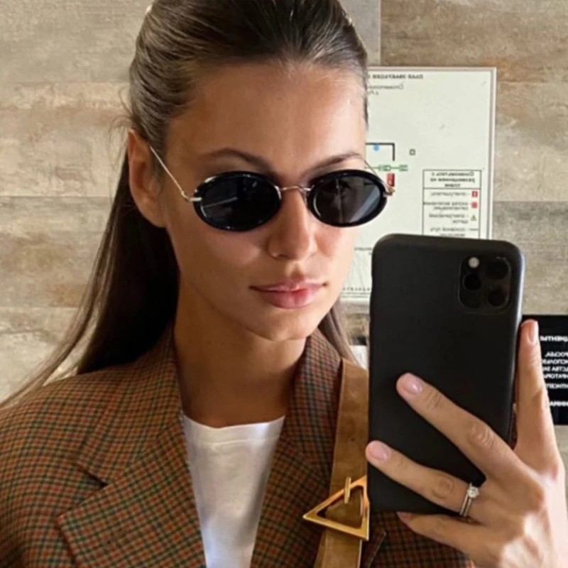 2022 nowy w stylu Vintage Steampunk małe owalne okulary przeciwsłoneczne kobiety moda Punk okulary kobieta mężczyźni kolorowe odcienie óculos De Sol