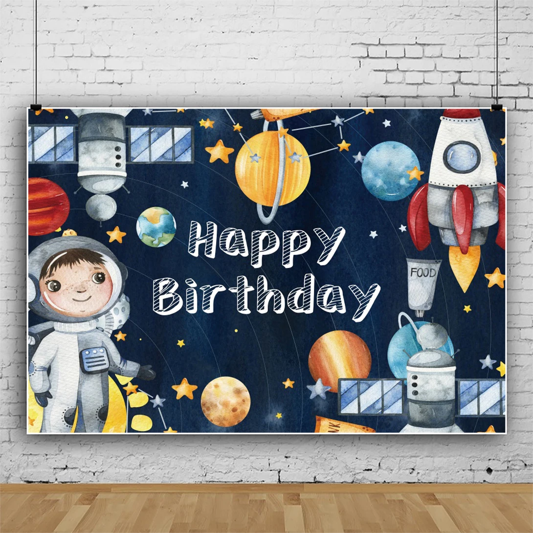 Universe Space Planet Theme Photography Background Kids Adult Birthday Portrait Photoshoot Backdrop Photocall Photo Studio Props