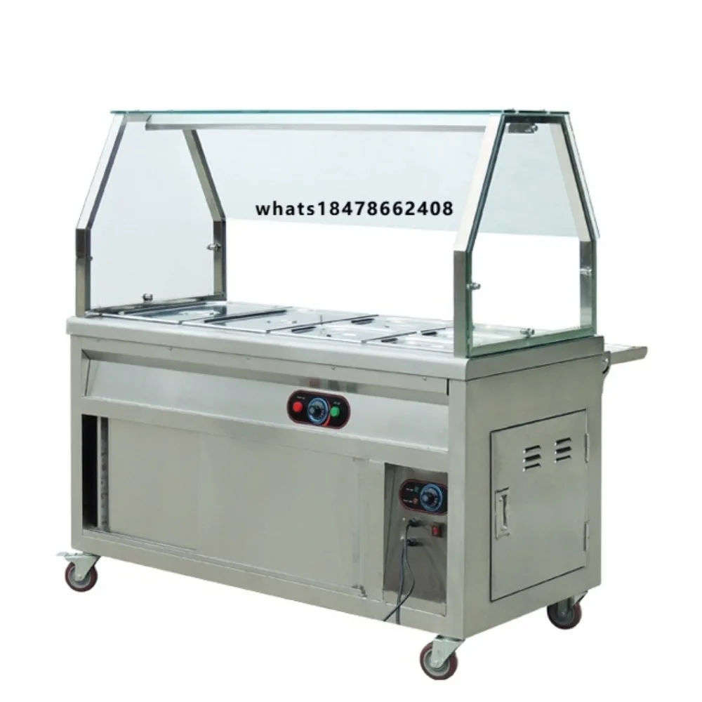 Restaurant Equipment Kitchen Counter Top Food Display Warmer Steam Table Buffet Bain Marie Server Showcase Hot Soup Warming
