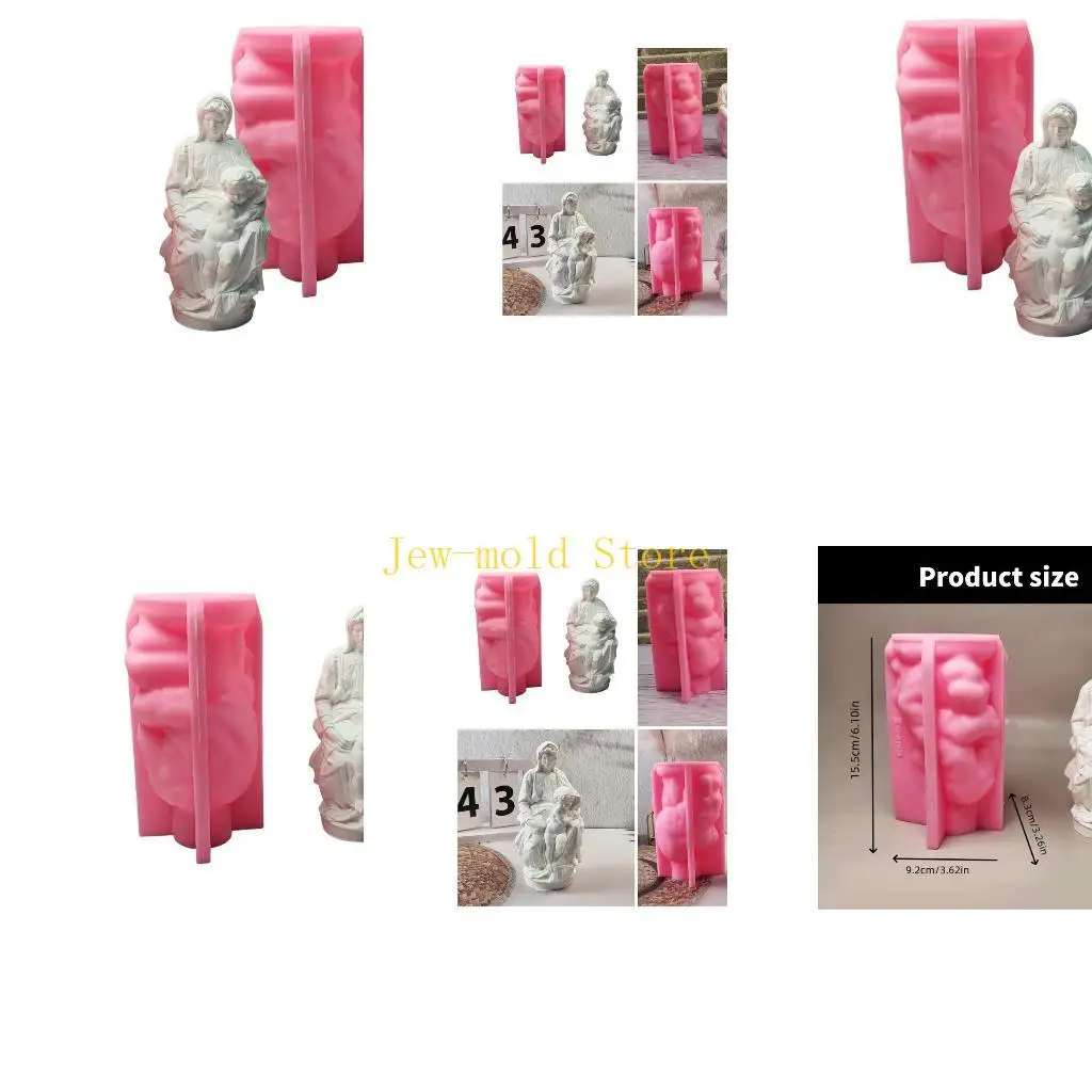 

C71B Silicone Mold for Crafting Mother and Child Figurine Religious Figurine Making Mould Gypsum Home Decoration Mould